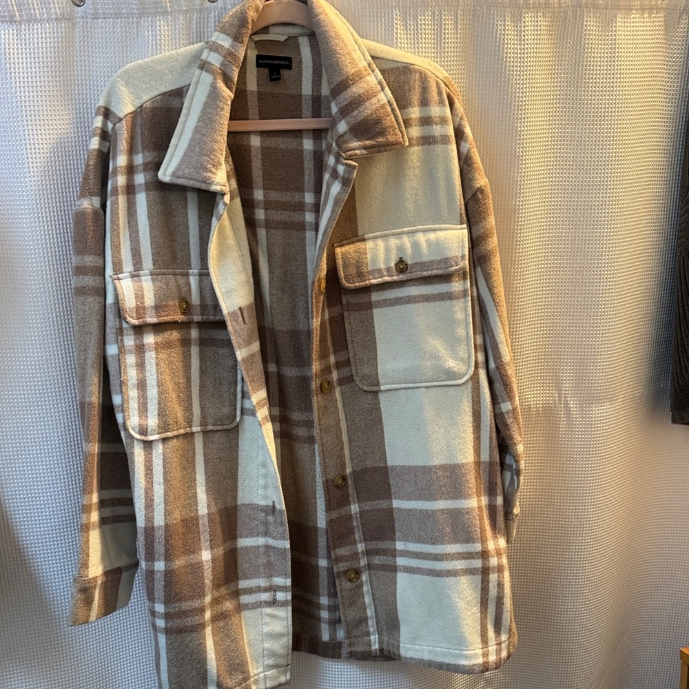Banana Republic Plaid Oversized Shacket